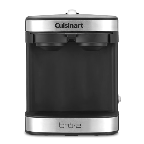 Cafetera Cuisinart® para Dos Tazas, Una Cafetera, Negra con Acero Inoxidable